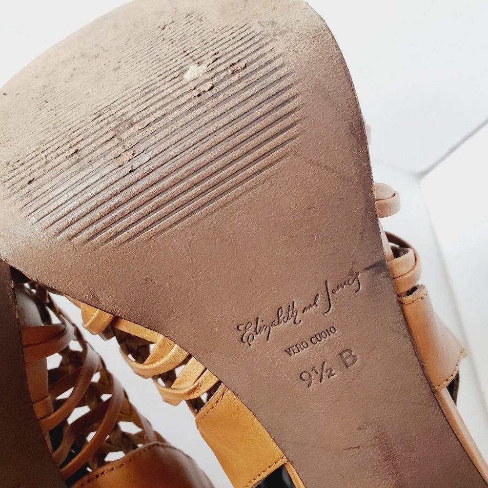 Elizabeth and James Tan Cutout Heels - Picture 10 of 11